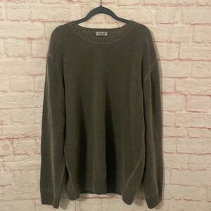 And wool blend crew neck sweater